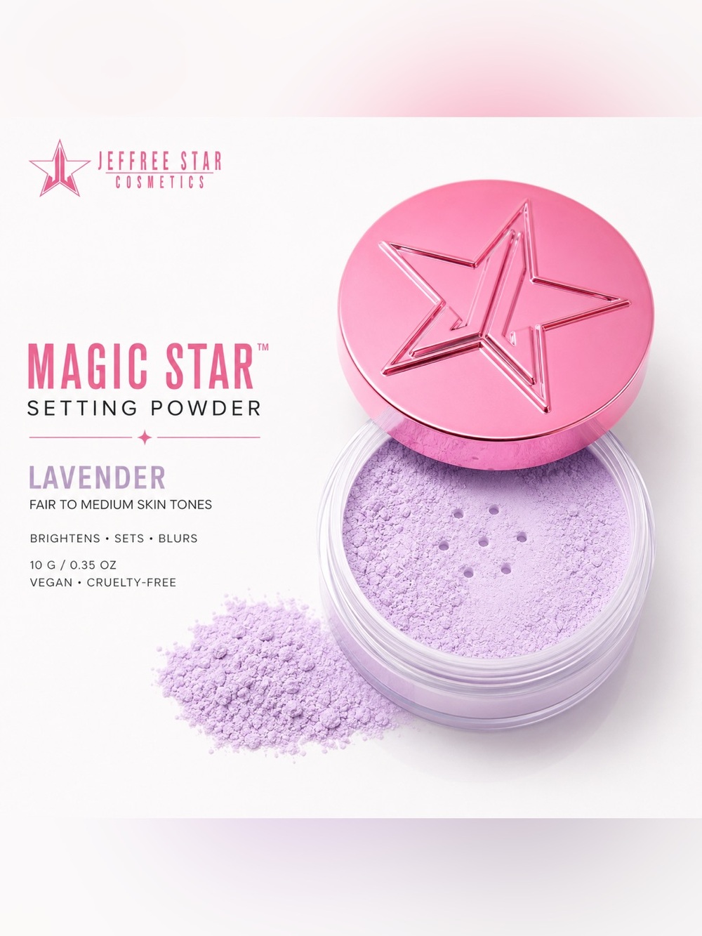 Jeffree Star Magic Star Setting Powder Lavender 10g NIB